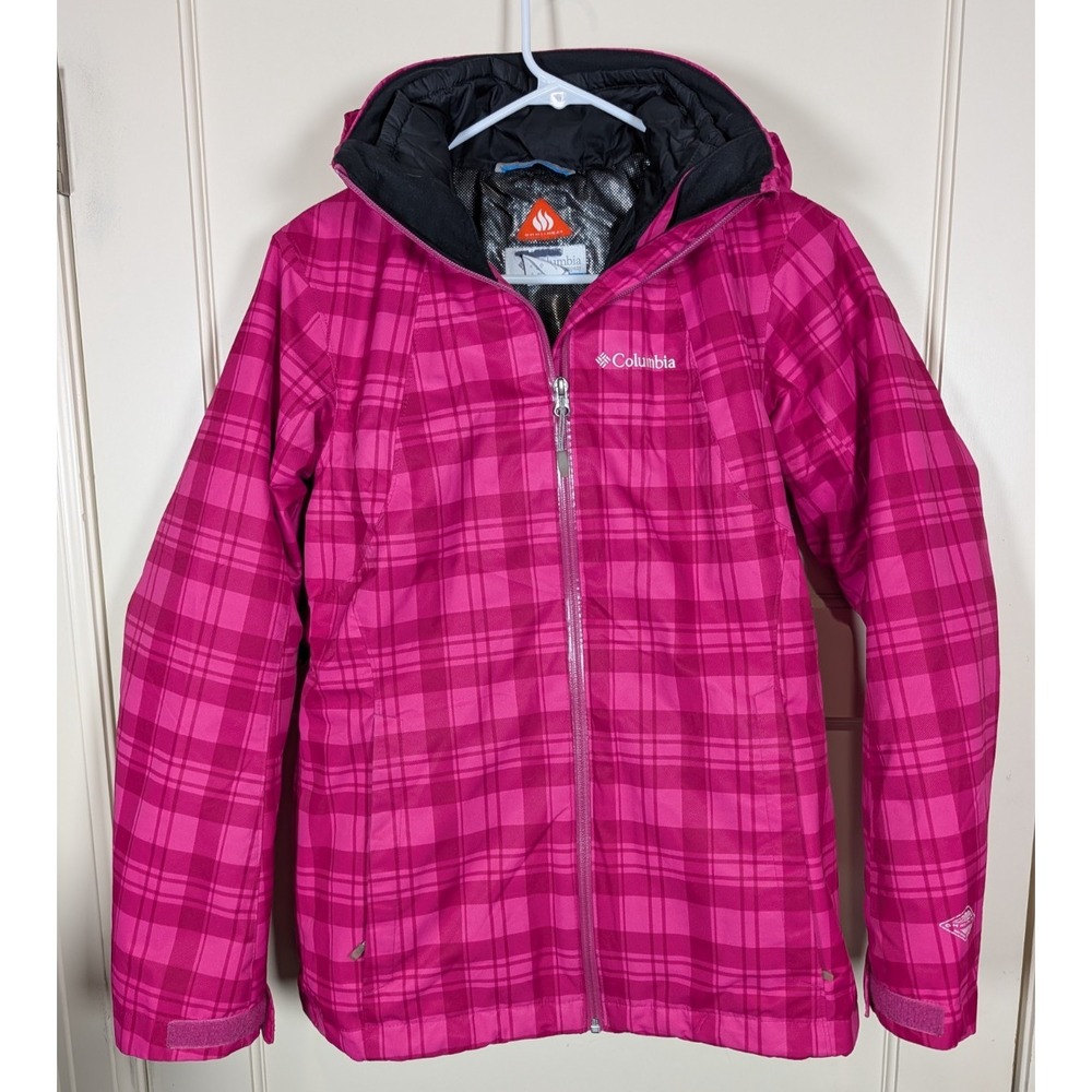 Columbia Whirlibird Omni-Heat Interchange Jacket 3-in-1 Pink Plaid Women Size S